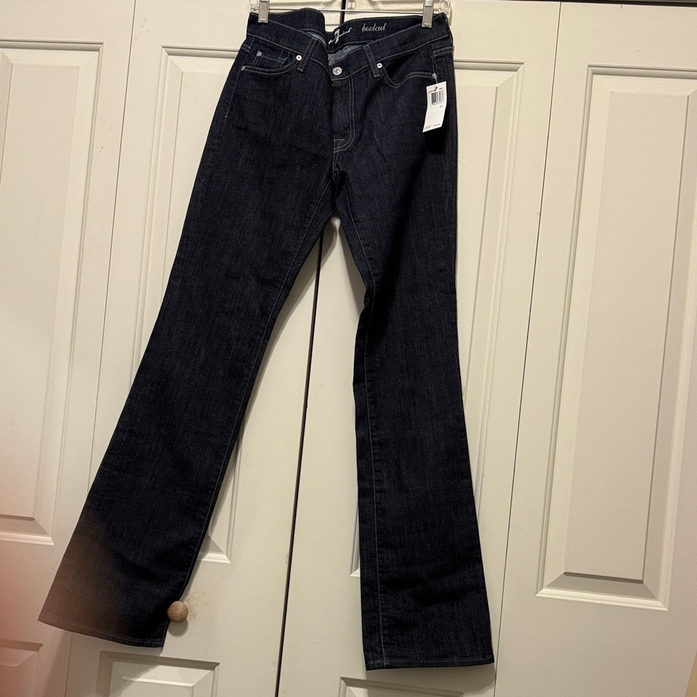 For all 7 Mankind women Deep Indigo Bootcut Jeans